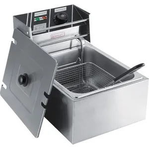 Friteuse Électrique Profonde 6L en Acier Inoxydable - GAR - Avec Panie... pas cher