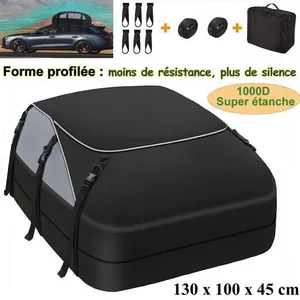 Sac de Toit Voiture - TOOLUCK - 580L - 1000D Tissu d Oxford - Coffre D...Vendu parcdiscount