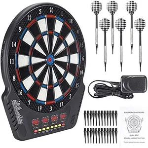 ELOKLEM Cible de Fléchettes Electronique Affichage LCD Avec 27 Jeux Di...Vendu parcdiscount