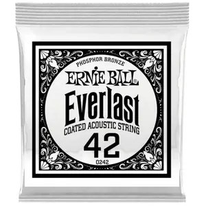 Ernie Ball Everlast Coated Phophore Bronze 42 Cordes folk à l'unité pas cher