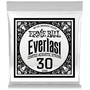 10330 - Corde acoustique au détail Everlast Bronze - Filé rond 030 pas cher