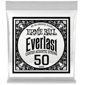 Ernie Ball Everlast Coated 80/20 Bronze 50 Cordes folk à l'unité