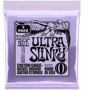 Ernie Ball Ultra Slinky Nckl Wnd Elec Gtr Strings 3 Pk 10 48