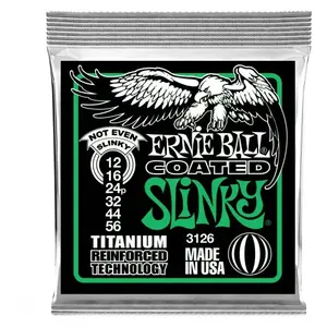 Comparateur de prix : Ernie Ball Electric 3126 Coated Titanium Not Even Slinky 12/56