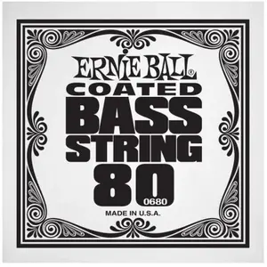 Ernie Ball 0680 - Corde basse au détail Slinky Coated - Filé nickel 080