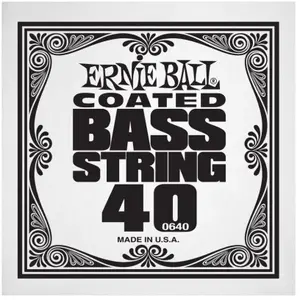 Ernie Ball 0640 - Corde basse au détail Slinky Coated - Filé nickel 040 pas cher
