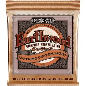 Ernie Ball 2152 Earthwood Phosphor Bronze Custom Light 12-String