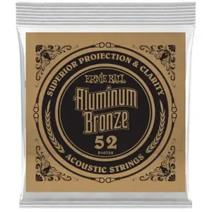 Comparateur de prix : Ernie Ball 10752 - Corde acoustique au détail Aluminium Bronze - Filé rond 052