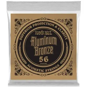 Ernie Ball 10756 - Corde acoustique au détail Aluminium Bronze - Filé rond 056 pas cher