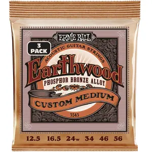 Comparateur de prix : 3543 Earthwood Phosphor Bronze Custom Medium 12,5-56 Pack De 3