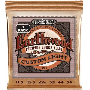 Comparateur de prix : 3545 Earthwood Phosphor Bronze Custom Light 11,5-54 Pack De 3