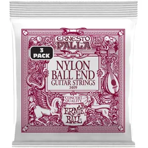 Comparateur de prix : Ernie Ball 3409 Pack de 3 Nylon Ball End 28-42 Cordes guitares classiques