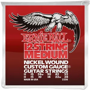 Ernie Ball 2236 - Jeu de 12 cordes guitare électrique - Médium 11-52 / 11-28