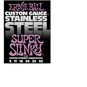 Comparateur de prix : Ernie Ball 2248 Stainless Steel Super Slinky 9-42 Jeux de cordes électriques 009