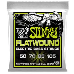 Ernie Ball 2812 - Jeu de cordes basse Regular Slinky Flatwound- 50-105 pas cher