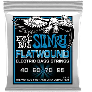 Ernie Ball 2815 - Jeu de cordes basse Extra Slinky Flatwound- 40-95 pas cher