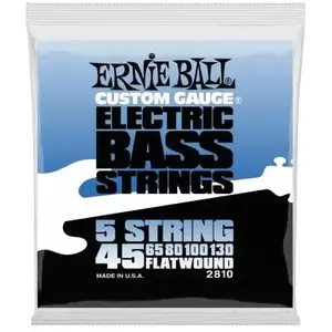 Comparateur de prix : Ernie Ball 2810 Custom Gauge 5 String Flatwound 45-130 Cordes guitares basses 5