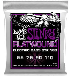 Ernie Ball 2811 - Jeu de cordes basse Power Slinky Flatwound- 55-110