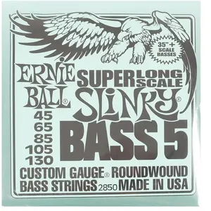 Comparateur de prix : Ernie Ball 2850 Slinky Nickel Wound Super Long Scale 5-String Electric