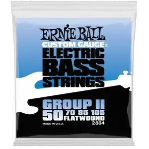 Comparateur de prix : Ernie Ball 2804 Custom Gauge Group II Flatwound 50-105 Cordes guitares basses 4