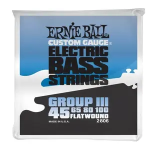 Comparateur de prix : Ernie Ball 2806 Custom Gauge Group III Flatwound 45-100 Cordes guitares basses 4
