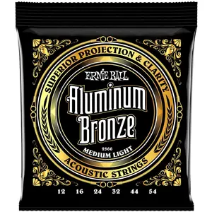 Comparateur de prix : Ernie Ball 2566 - Jeu de cordes acoustiques - Aluminium Bronze - Médium Light 12-54