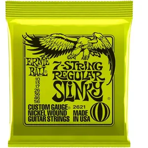 Ernie Ball Ernie Ball 2621 Jeu De Cordes Guitar 7-String Regl. Slinky 010 pas cher