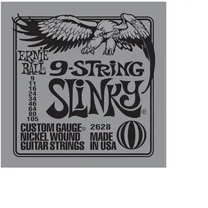 Comparateur de prix : Ernie Ball 2628 - Jeu de 9 cordes guitare électrique - Slinky 9-105