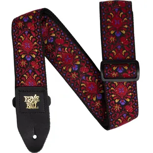 Ernie Ball 5369 Sangle guitare Jacquard Crimson Royal Bloom pas cher