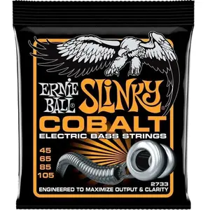 Comparateur de prix : Ernie Ball Hybrid Slinky Cobalt Cordes, pour basse électrique, calibre 45-105