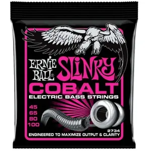 Comparateur de prix : Ernie Ball 2734 - Jeu de cordes basse Super Slinky Cobalt - 45-100