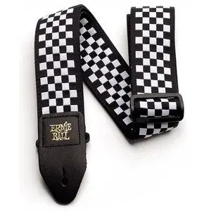Ernie Ball 4149 - Sangle guitare Jacquard - Black and white ckeckered