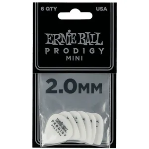 Comparateur de prix : Ernie Ball 9203 - Sachet de 6 médiators minis Prodigy blanc - 2.00mm