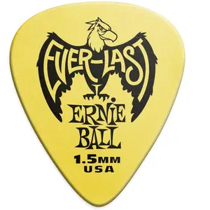 Comparateur de prix : Ernie Ball 9195 - Sachet de 12 médiators Everlast jaune - 1.50mm