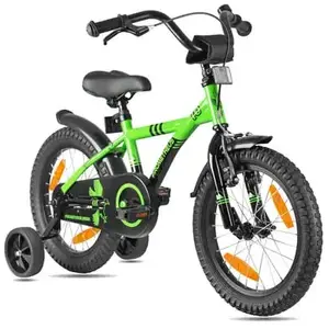 PROMETHEUS BICYCLES® Vélo enfant HAWK 16, vert/noir pas cher