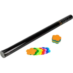 Canon à confettis Fleurs Manuel 80cm - Multicouleur pas cher