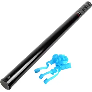 Canon à confettis Streamer Manuel 80cm - Bleu pas cher