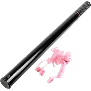 Canon à confettis Streamer Manuel 80cm - Rose pas cher