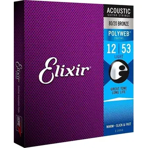 Comparateur de prix : Elixir Polyweb 11050 - Jeu de cordes Guitare acoustique 12-53
