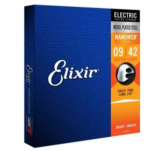 Comparateur de prix : Elixir 12002 Nanoweb Jeu De Cordes Pour Guitare Électrique Super Light