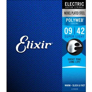 Comparateur de prix : Elixir 12000 Polyweb Super Light Cordes guitare électrique 9-42