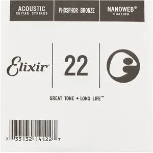 Elixir Nanoweb Phosphor Bronze Single .022" pas cher
