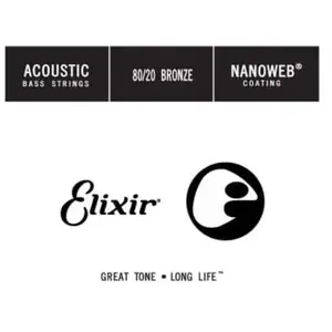 Elixir 15780 - Cordes basse acoustique au détail File rond 080