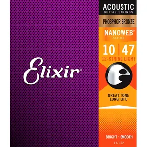 Comparateur de prix : Elixir 16152 Folk 12 Cordes Nanoweb Phosphor Bronze Light 10-47