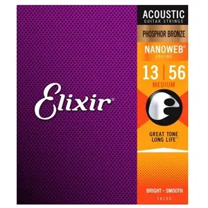 Comparateur de prix : Elixir 16102 phosphore bronze - Jeu de cordes Guitare acoustique 13-56