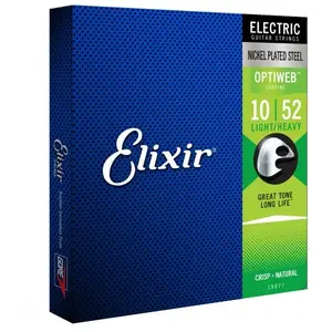 Elixir Optiweb 19077 - Jeu de cordes guitare électrique 10-52 pas cher