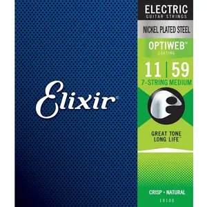 Elixir Strings Optiweb 19106 - Jeu de cordes medium guitare électrique 7 cordes - 11/59 pas cher