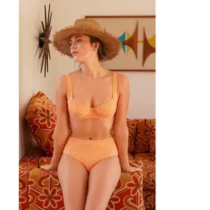 Haut de maillot de bain avec armatures femme Huit Sorbet Orange 80D SB... pas cher