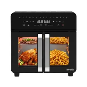 Comparateur de prix : AOUCHENI Friteuse à Air - Iceagle - 23L - 2200W - 15 Programmes - Double Zone