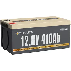 Batterie lithium 12V410Ah 5248Wh Rechargeable LiFePO4 Power Queen bms 250A, 4000-15000 Cycles, pour solaire, Hors réseau, stockage de l'énergieVendu parcdiscount